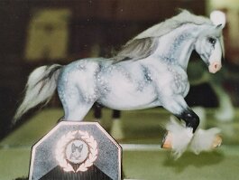 D.O. Argent Blade, Draft stallion. Breyer Traditional r/r/h in the 1990’s.